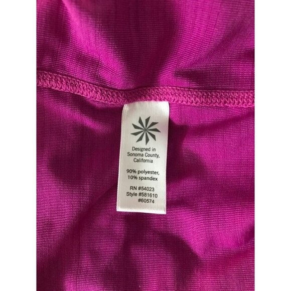 ATHLETA Long Sleeve 1/2 Zip Running Top Size XS Magenta Purple Fitted - Picture 9 of 9